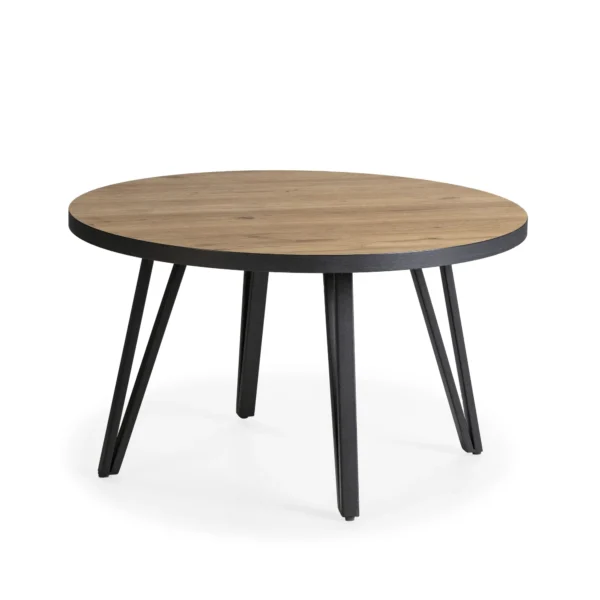 Mesa centro redonda Sada madera (natural/cero bocamina)