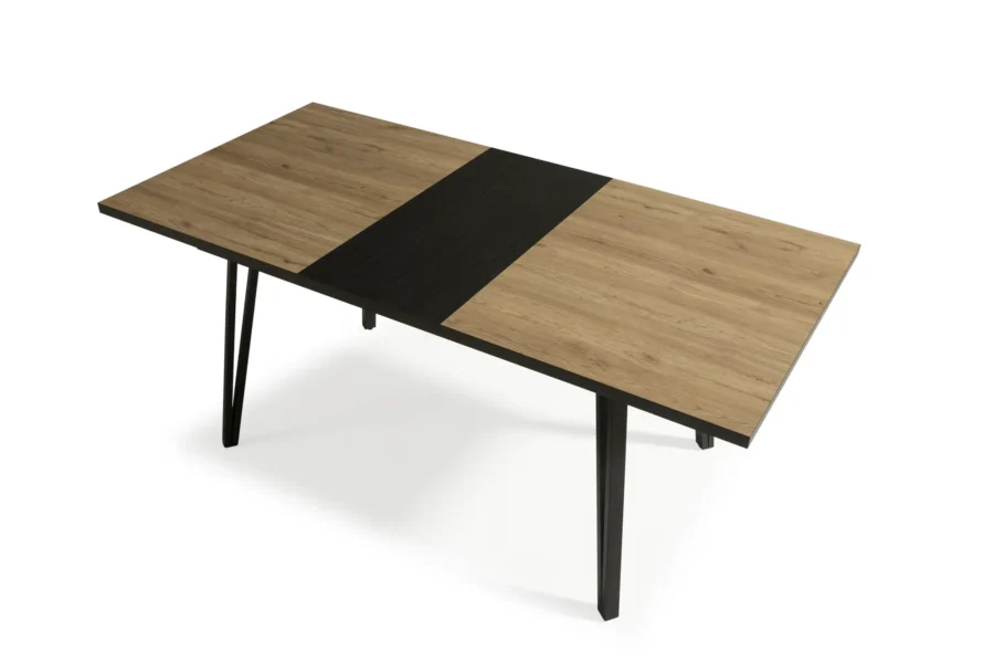 Mesa rect. ext/negro Cleia madera (natural/canto bocamina) - Imagen 6
