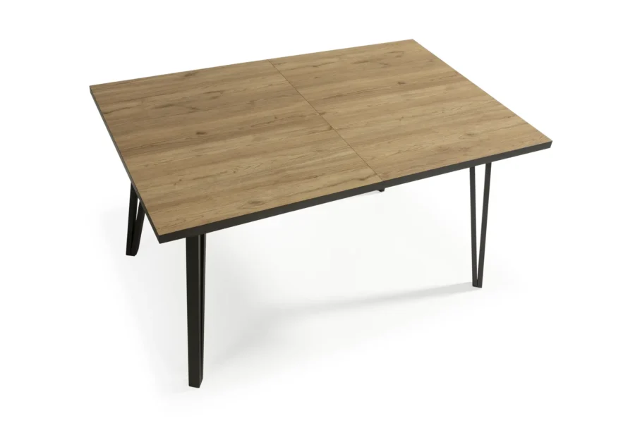 Mesa rect. ext/negro Cleia madera (natural/canto bocamina) - Imagen 7