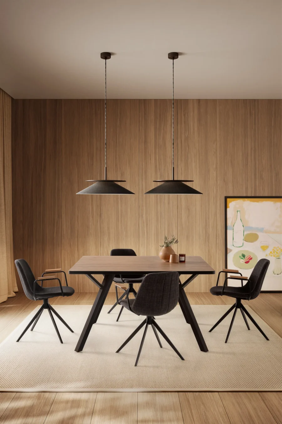 Mesa cuadrada Ori madera (natural/cero bocamina) - Imagen 2