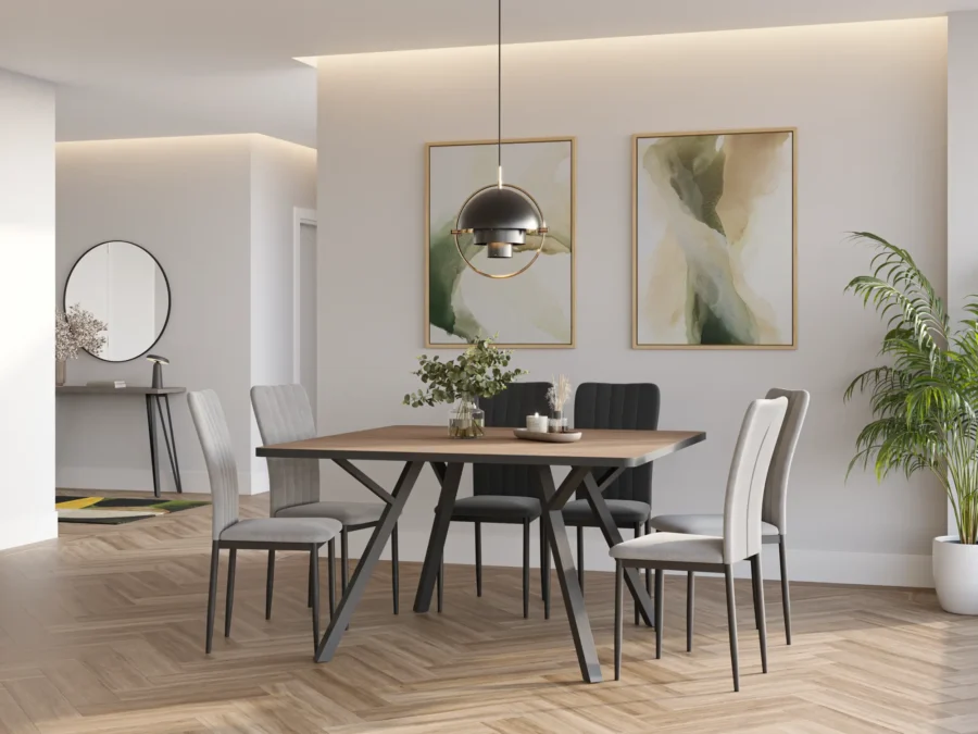 Mesa cuadrada Ori madera (natural/cero bocamina) - Imagen 4