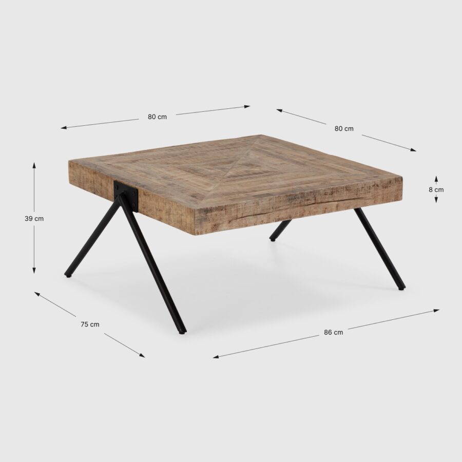 Mesa Centro Indra madera (madera mango natural) - Imagen 4