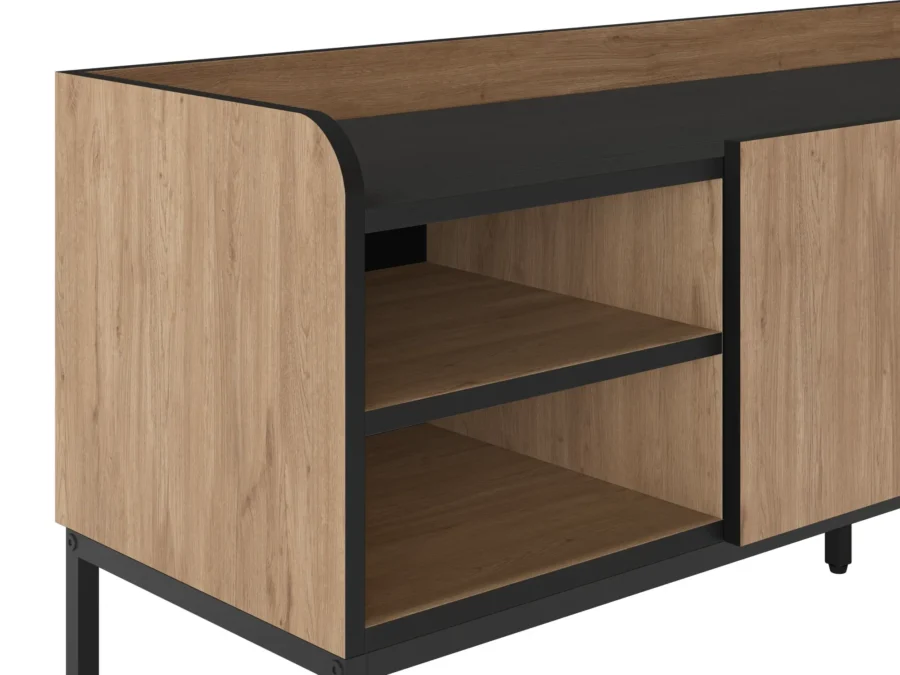 Mueble TV Amara madera (sepet/negro) - Imagen 3