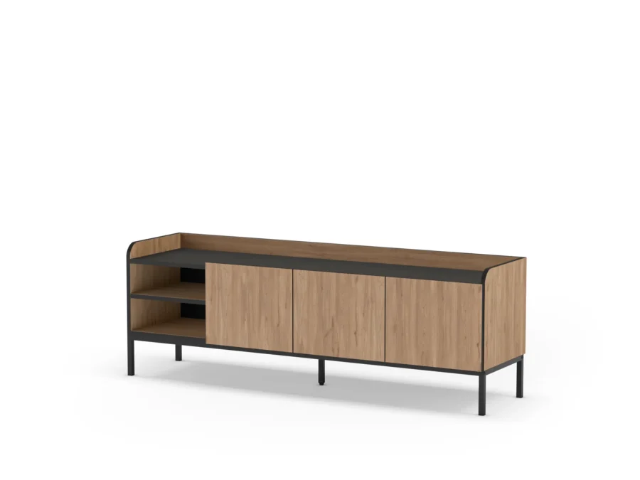 Mueble TV Amara madera (sepet/negro)