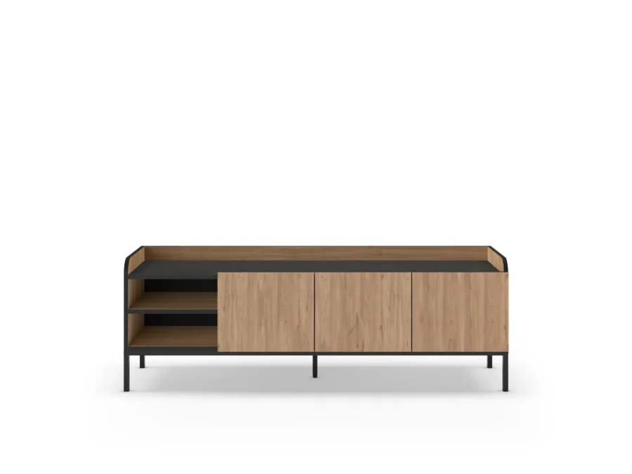 Mueble TV Amara madera (sepet/negro) - Imagen 4