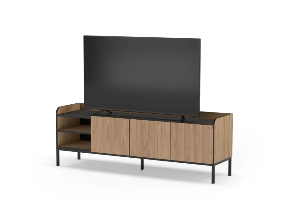 Mueble TV Amara madera (sepet/negro) - Imagen 5