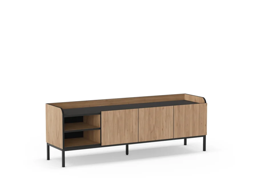 Mueble TV Amara madera (sepet/negro) - Imagen 8
