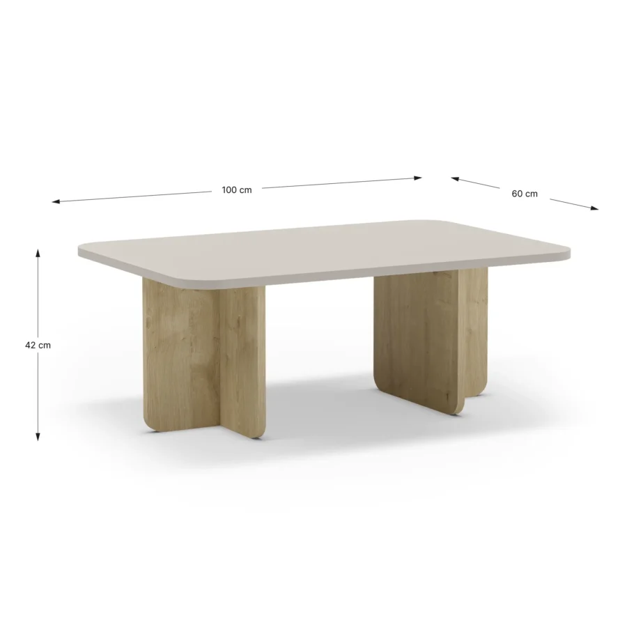 Mesa centro Kendall crema - Imagen 5