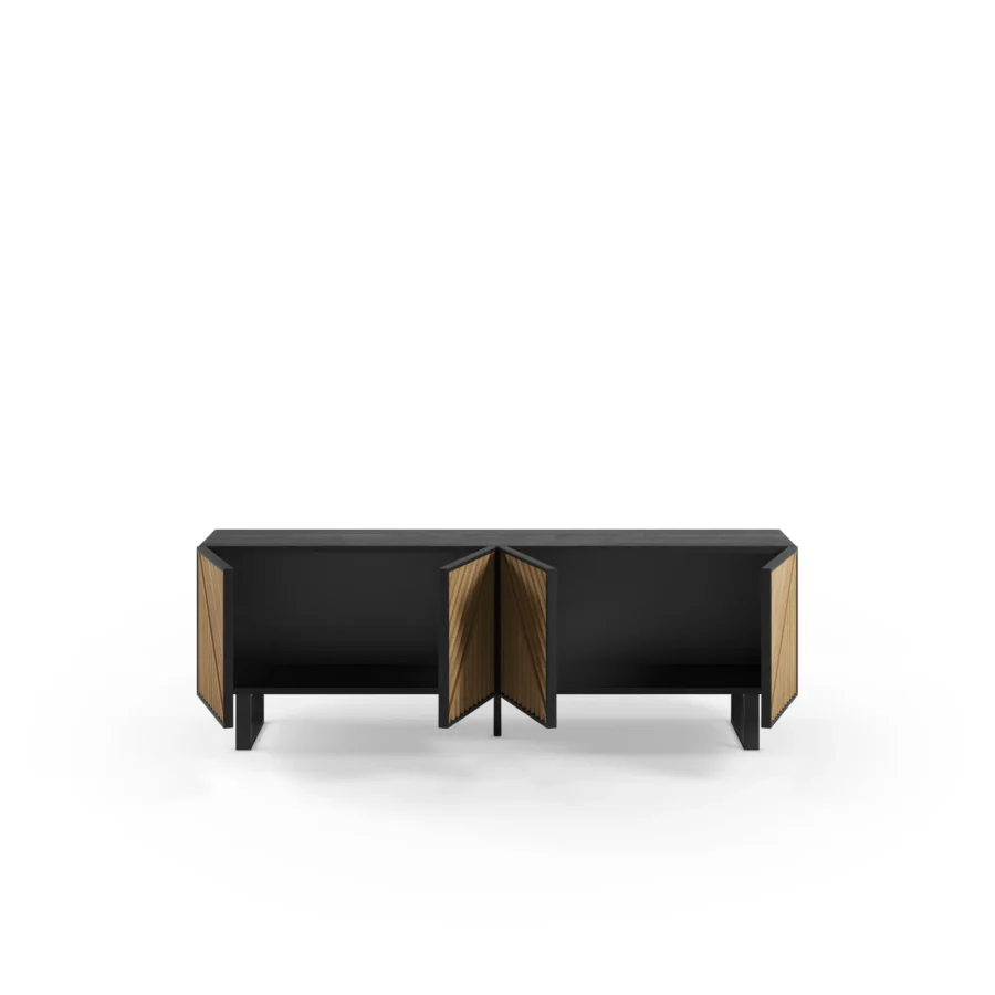 Mueble TV Tiana negro (negro/roble) - Imagen 2