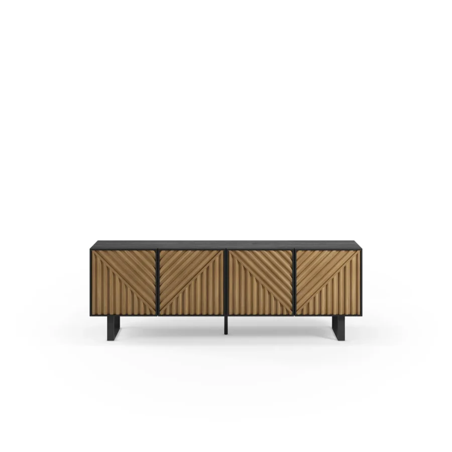 Mueble TV Tiana negro (negro/roble) - Imagen 7