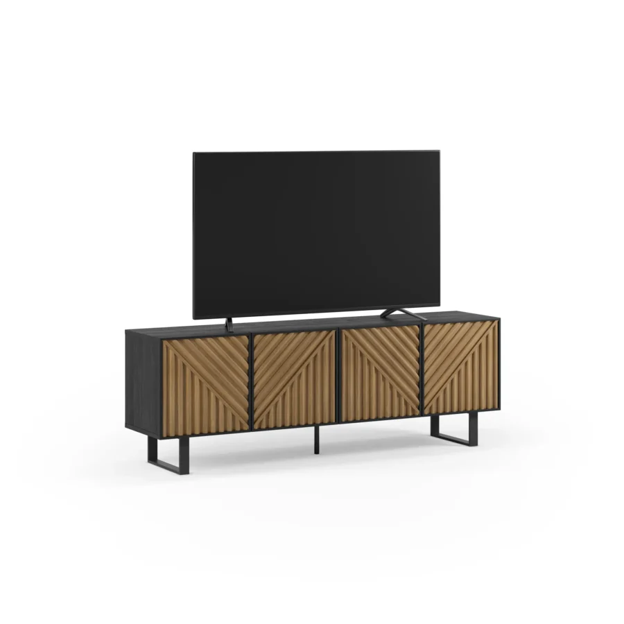 Mueble TV Tiana negro (negro/roble) - Imagen 8