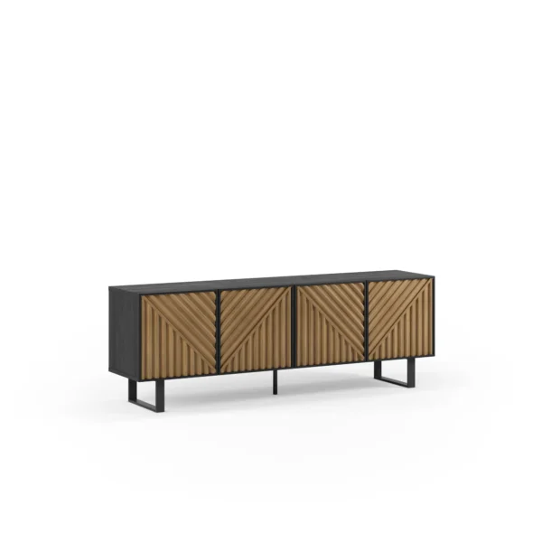 Mueble TV Tiana negro (negro/roble)