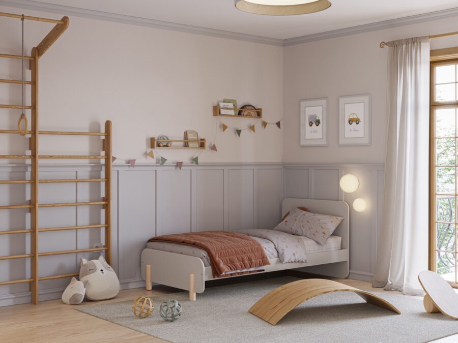 Cama 90 Nora crema (crema/cera blanca) - Imagen 2