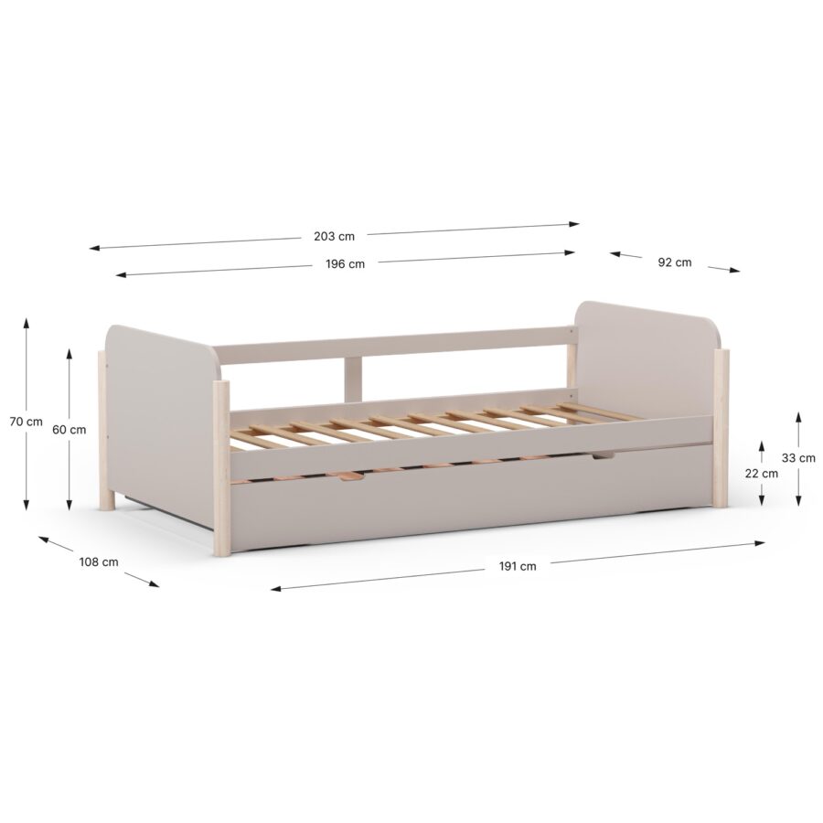 Cama nido Enola crema (crema/cera blanca) - Imagen 5