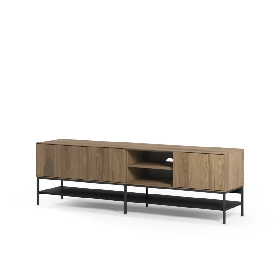 Mueble TV Leila madera (roble-ud/negro) - Imagen 5